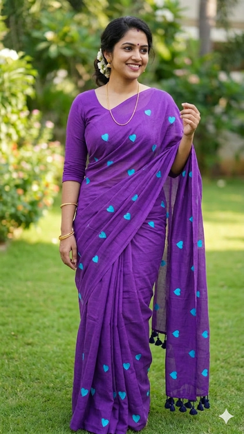 Heart Motif Sarees