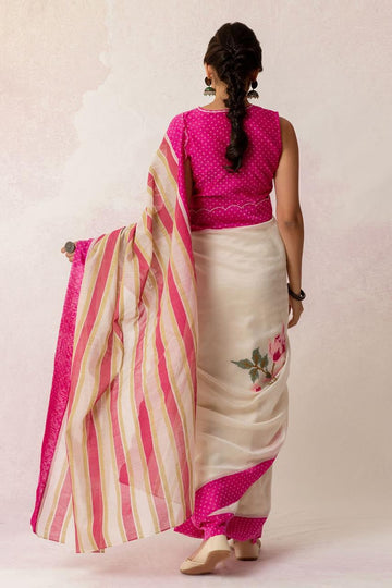 Linen saree