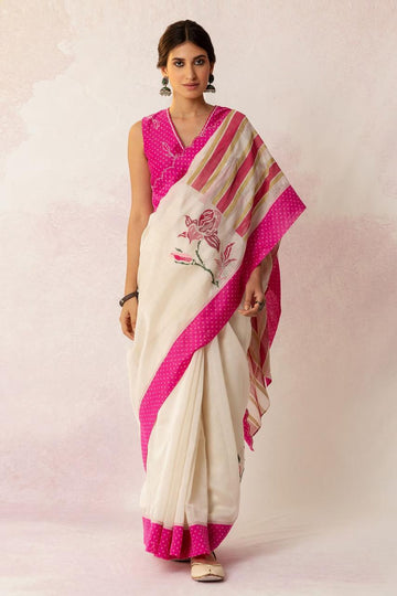 Linen Saree light color