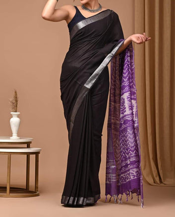 Linen Sarees Dark shades